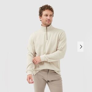 Rodd & Gunn Men's Beige Zip-Up Sweater